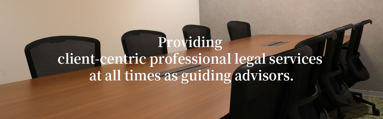 Providing client-centric professional legal services at all times as guiding advisors.
